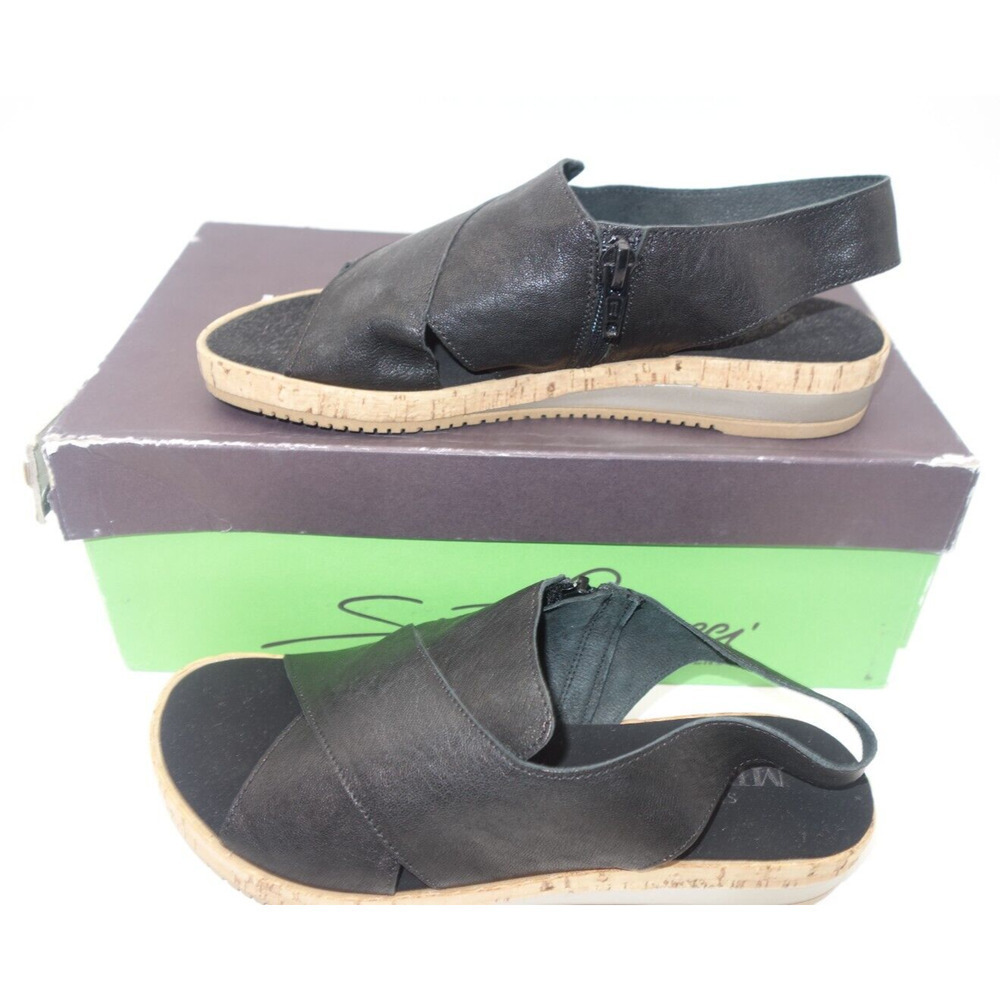 NEW Sesto Meucci Leather Sylke Black Old West Shoes Women's 5.5